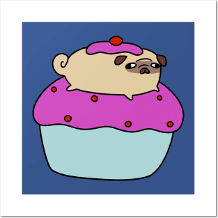 Cupcake Pug Posters and Art